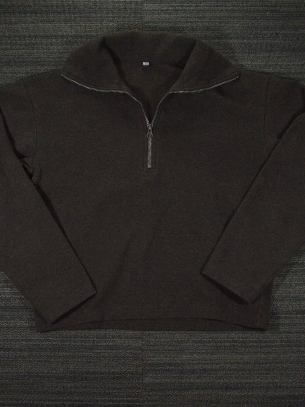Uniqlo Dark Brown Half Zip Sweater XS